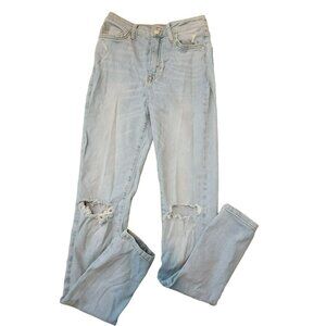 Forever 21 Jeans Woman's Very Skinny Stretch Distressed Light Wash 26" JJ1526